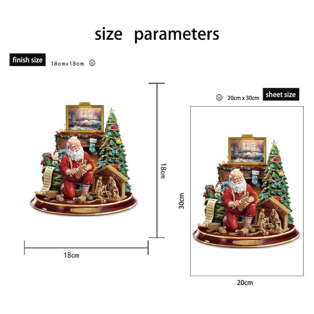 Christmas Santa Window Paste Stickers PVC Angel Merry Christmas Party Wall Stickers