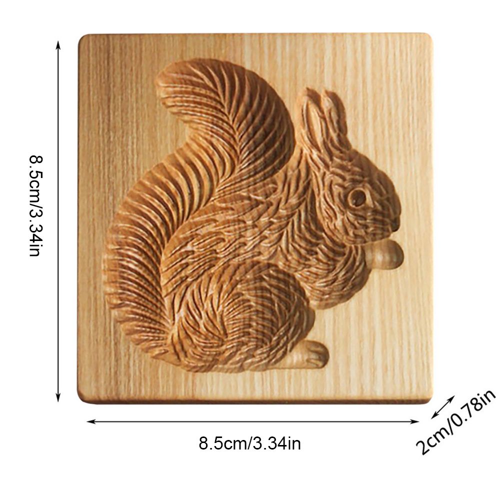 3D Cutter Embossing Mold Christmas Animal Pumpkin Cutter Baking Mold Funny Wooden Molds for Kitchen DIY