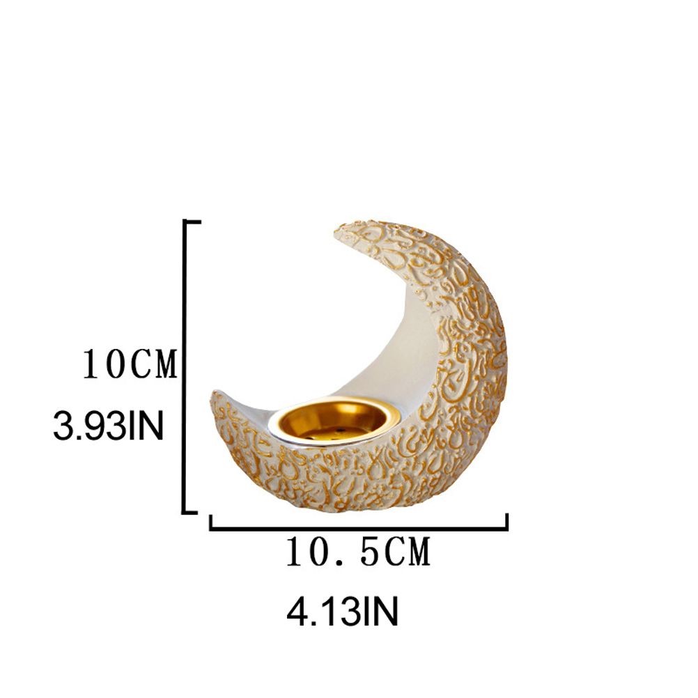 Incense Holder Moon Shape Aroma Stove Holder Resin Incense Holder Aromatherapy Stove Desktop Ornament Home Office Decor