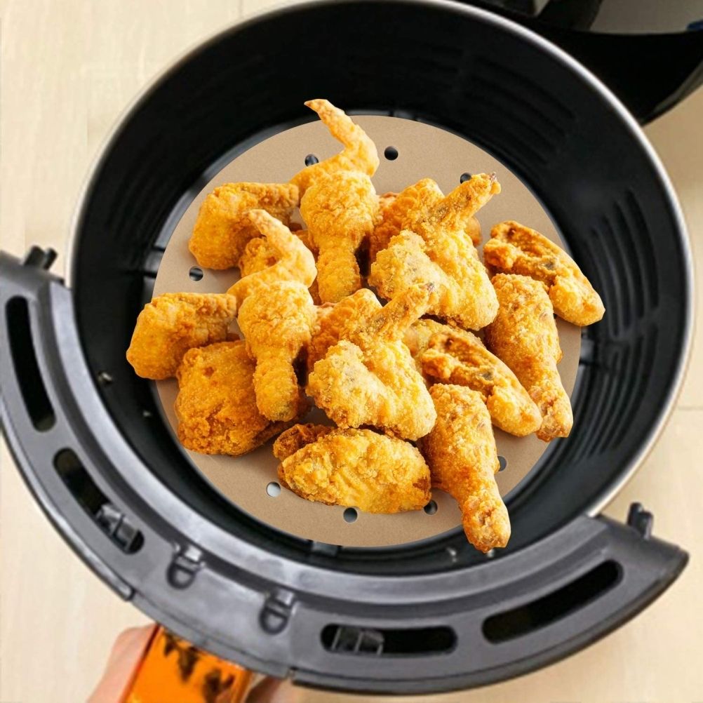 Fryer Liners Waterproof Fryer Filter Paper Fryer Round Perforated Parchment Paper for Fryer