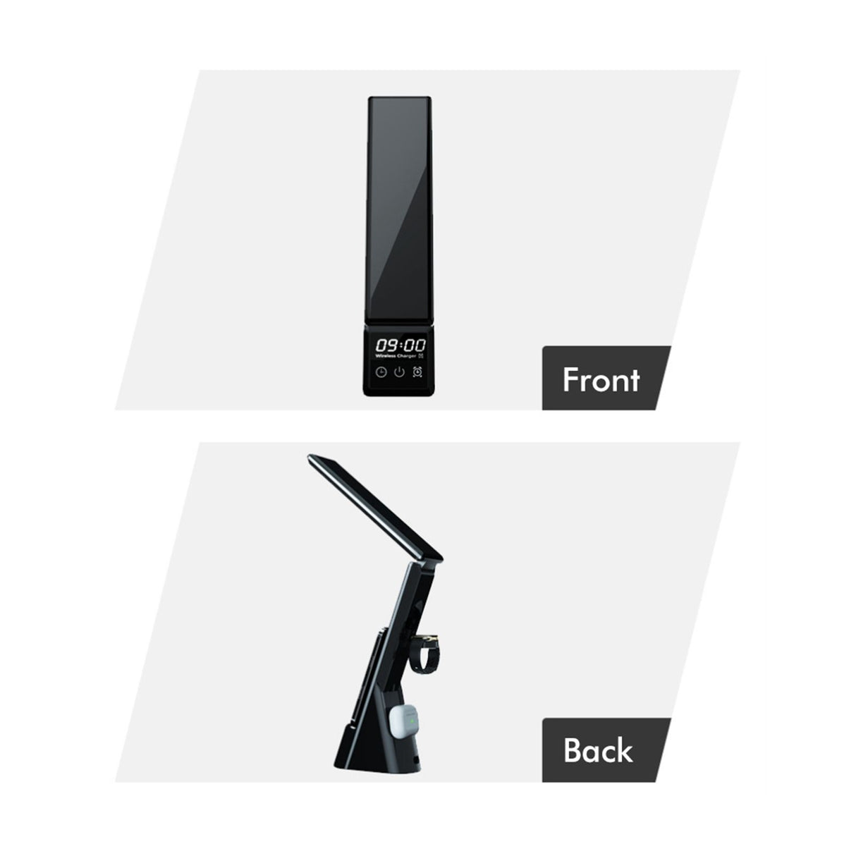 Eye Caring Desk Lamp with Wireless Charger Touch Dimming LED Table Lamps Folding Reading Light for Students