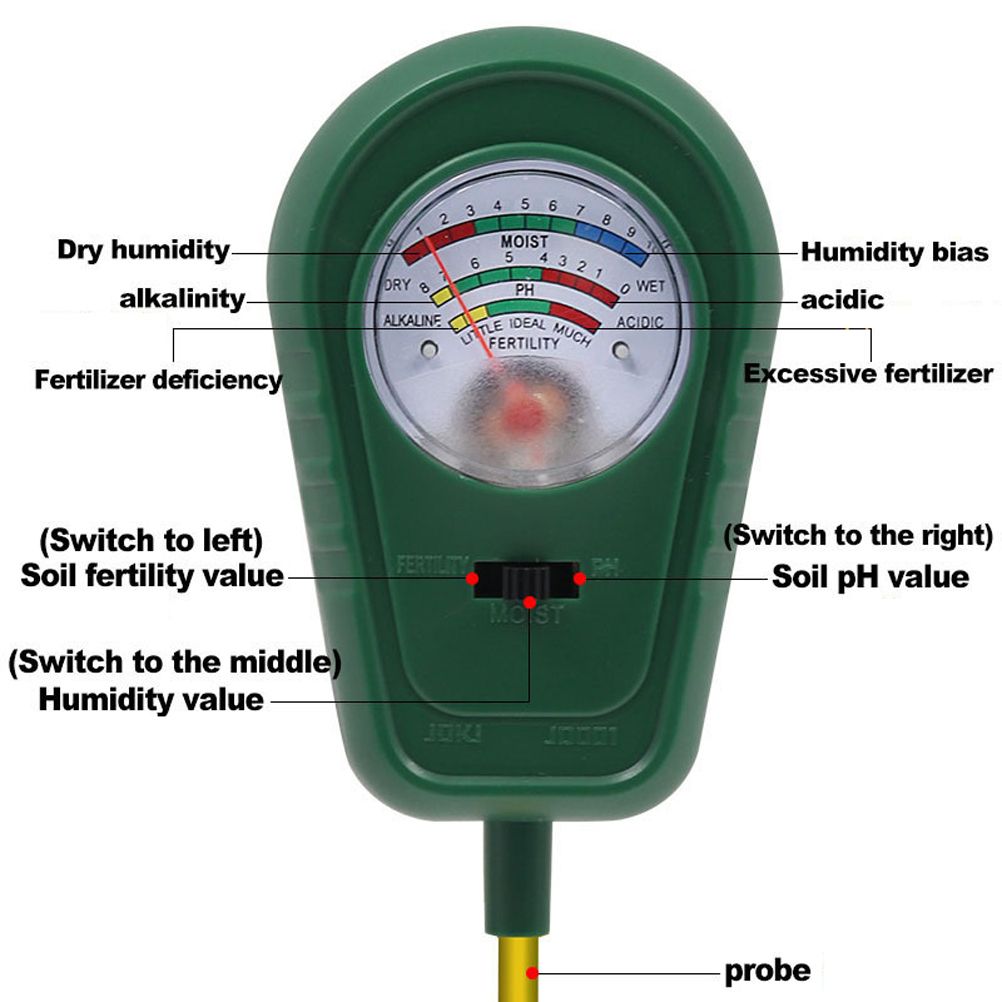 3 in 1 Soil Moisture Sunlight PH Tester Gardening Tool Kits for Plant Care Soil Meter for Garden Lawn Farm Indoor Outdoor