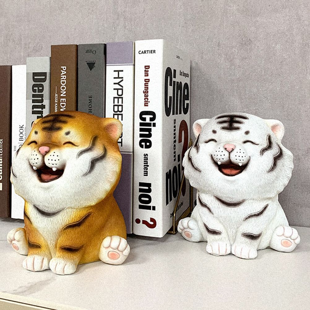 Coin Bank for Kids Must Break to Open Cute Animal Tiger Money Banks Resin Tiger Coin Saving Box Ornaments