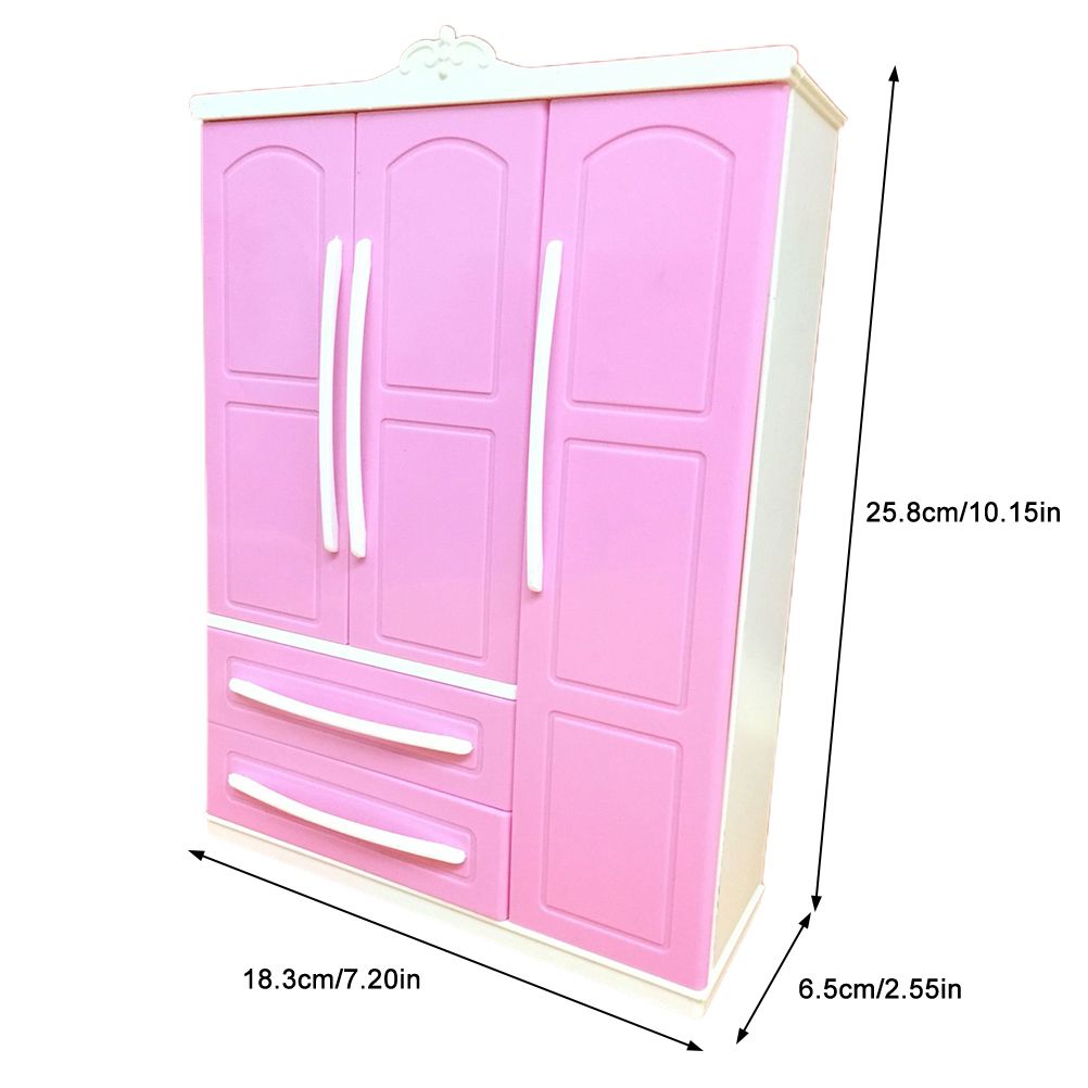 Doll Closet Clothing Organizer Mini Princess Furniture Wardrobe Ornaments Doll House Closet Toy Accessories