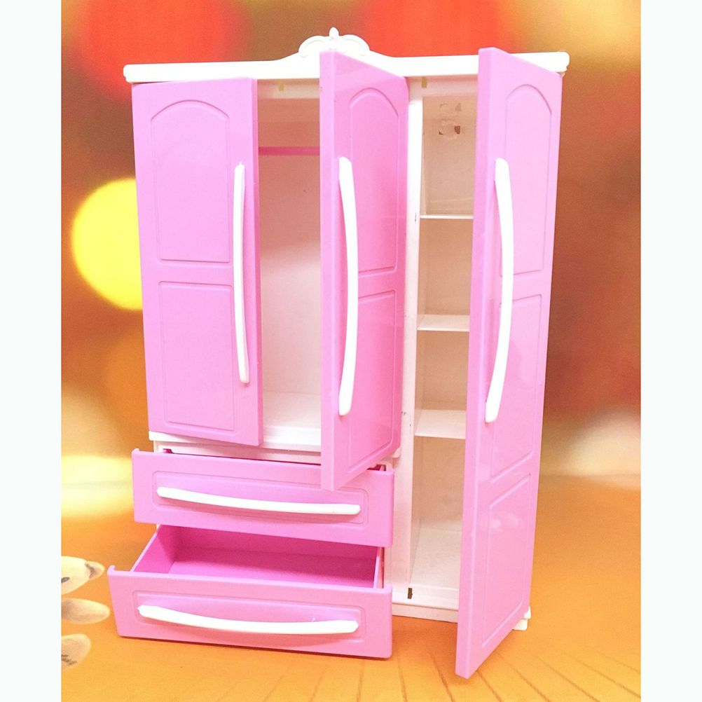 Doll Closet Clothing Organizer Mini Princess Furniture Wardrobe Ornaments Doll House Closet Toy Accessories