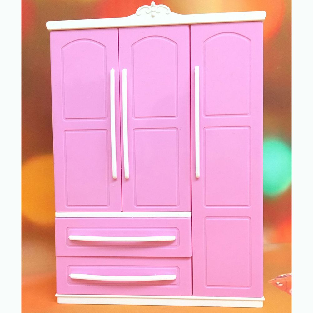 Doll Closet Clothing Organizer Mini Princess Furniture Wardrobe Ornaments Doll House Closet Toy Accessories