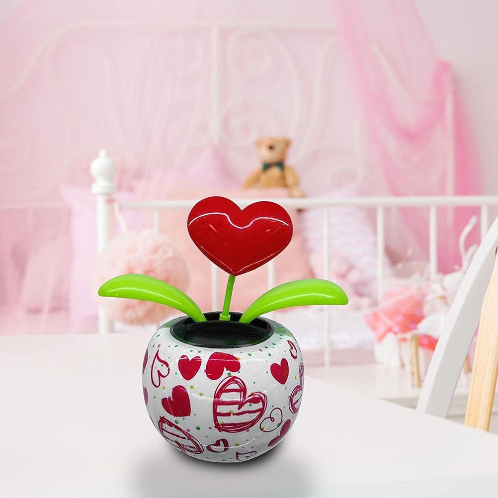 Solar Powered Dancing Flowers Swinging Ornament Electric Bobblehead Solar Flowers Toy for Car Home Decoration Gift
