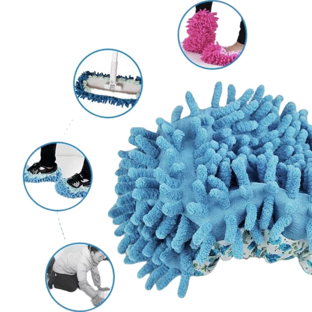 Floor Cleaning Mop Slippers Removable Shoe Covers Washable Mops Socks Sweeping Cleaning for Kitchen Bathroom Office