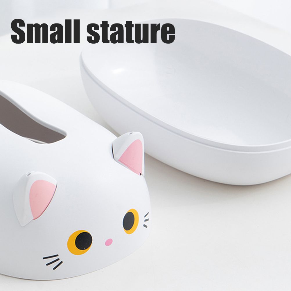 Cartoon Cat Tissue Box Desktop Paper Napkin Storage Box Paper Container Home Decoration