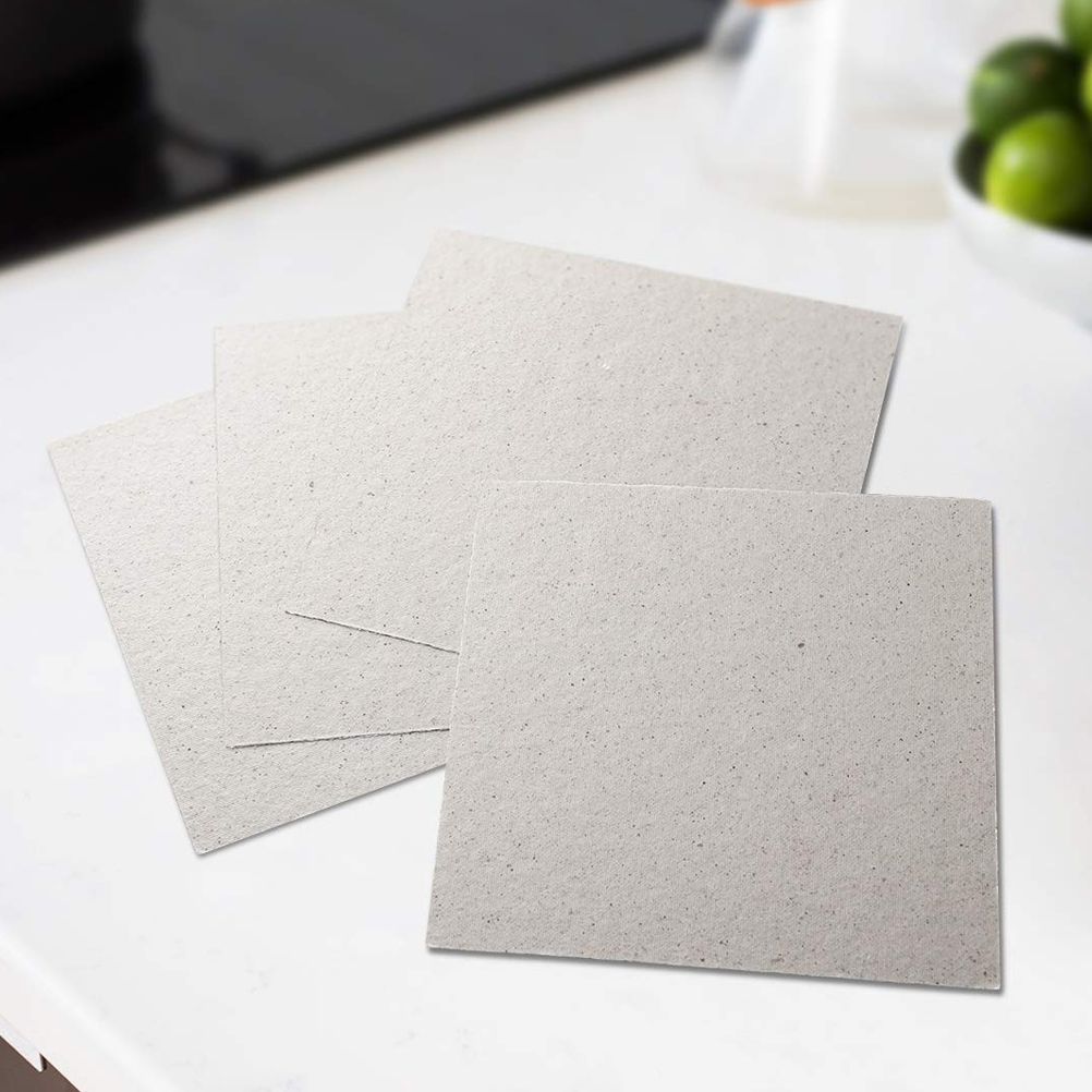 8PCS Insulating Mica Sheet High Temperature Resistance Mica Plates for Microwave Oven