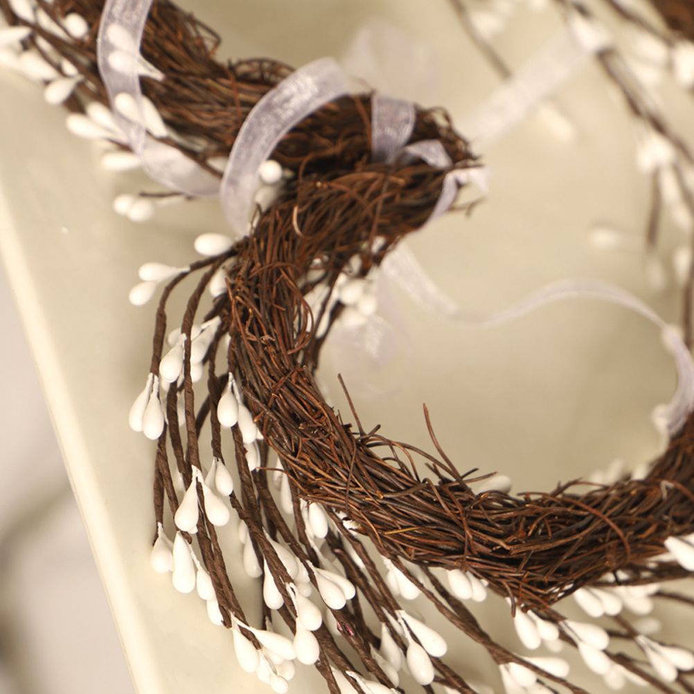 Valentine's Day Heart Wreath with Twigs and Light for Living Room Wall Staircase Door Decoration Wreath