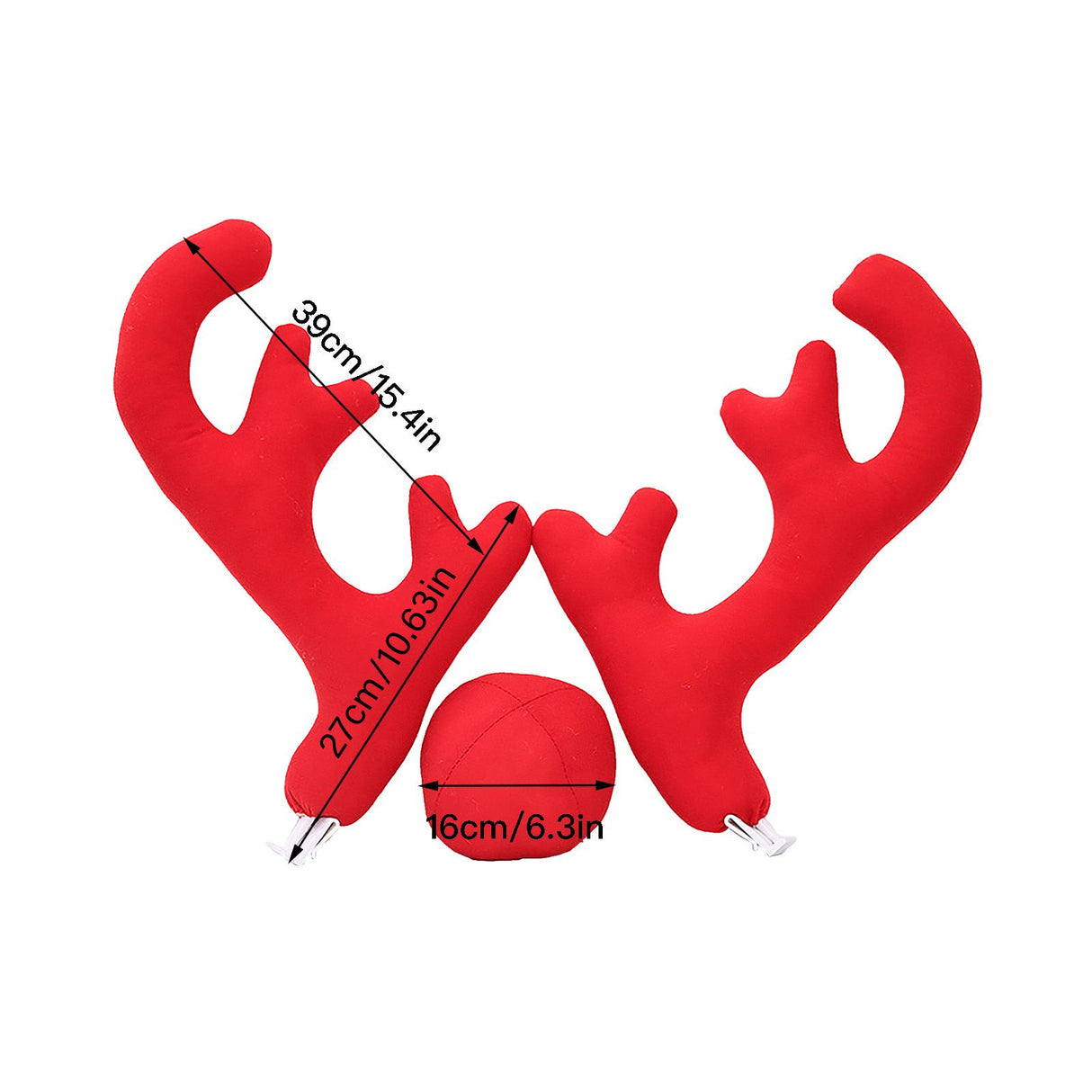 Reindeer Antlers Kit For Car Festive Christmas Car Decorations