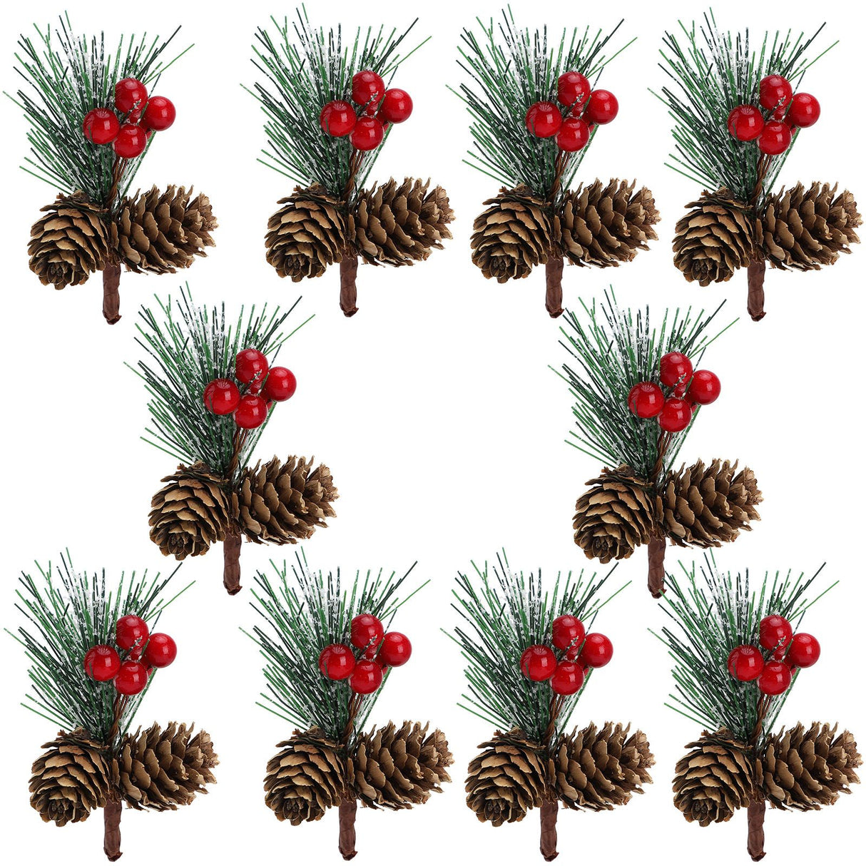 Mini Christmas Tree Accessories Pine Cones Pine Branches Christmas Decorations Small Flower Arrangements