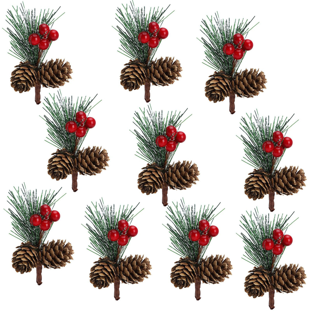 Mini Christmas Tree Accessories Pine Cones Pine Branches Christmas Decorations Small Flower Arrangements