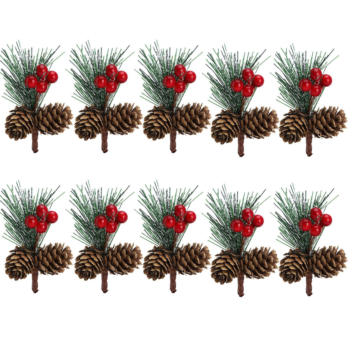 Mini Christmas Tree Accessories Pine Cones Pine Branches Christmas Decorations Small Flower Arrangements
