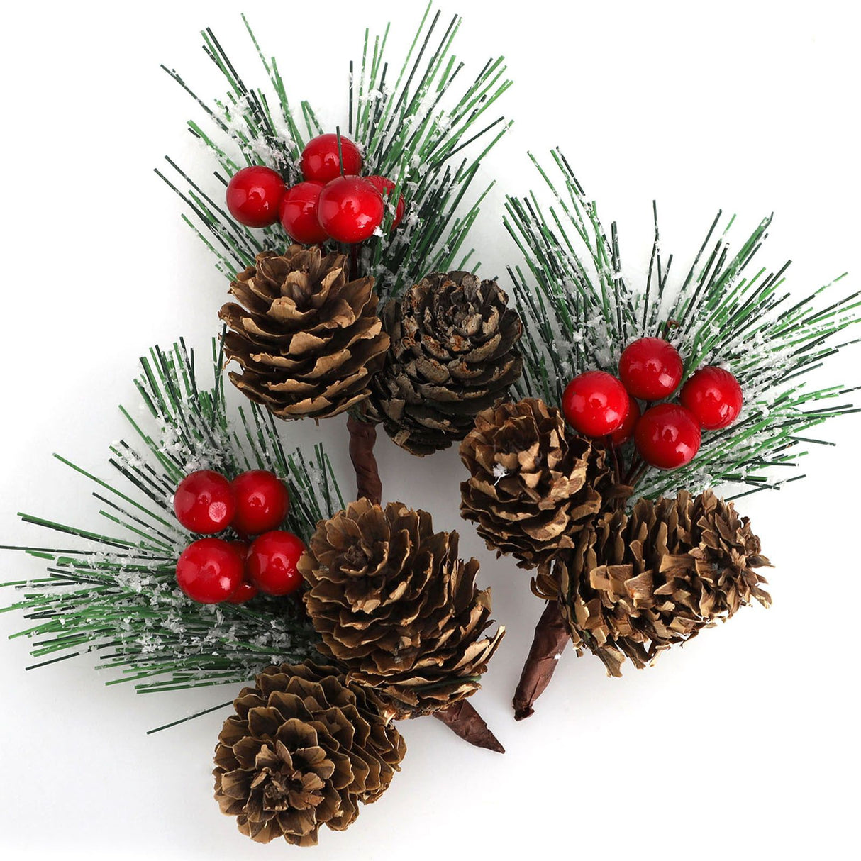 Mini Christmas Tree Accessories Pine Cones Pine Branches Christmas Decorations Small Flower Arrangements