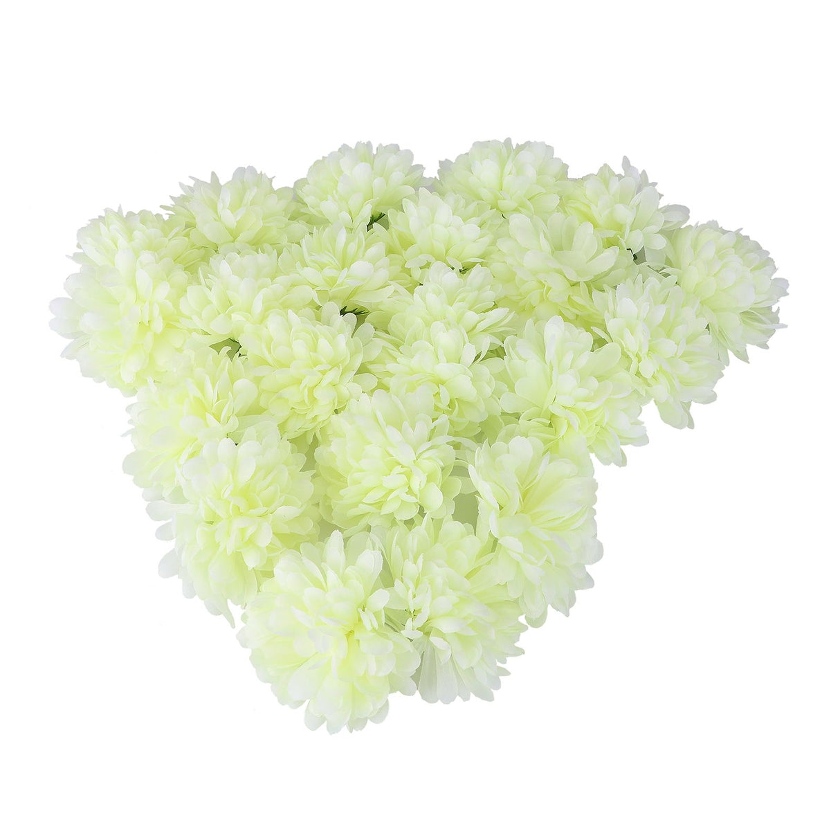 50pcs Artificial Marigold Flowers Fake Flower Heads Garland for Wedding Home Christmas Decor Creamy 10cm
