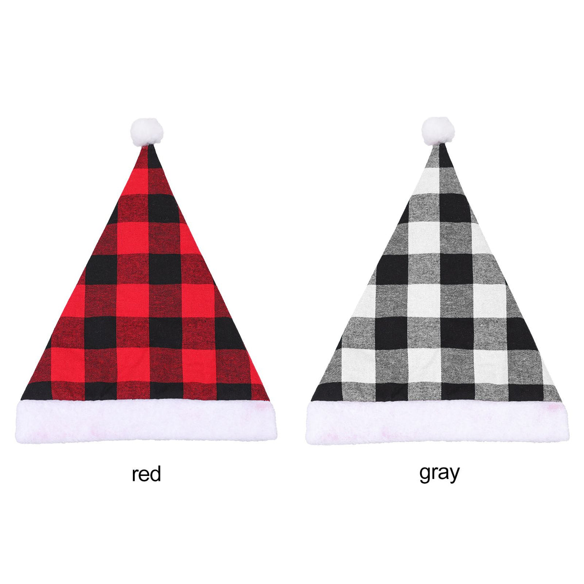 Plaid Christmas Hat Linen Adult Christmas Hat Xmas Holiday Hat Christmas Decorative Hat