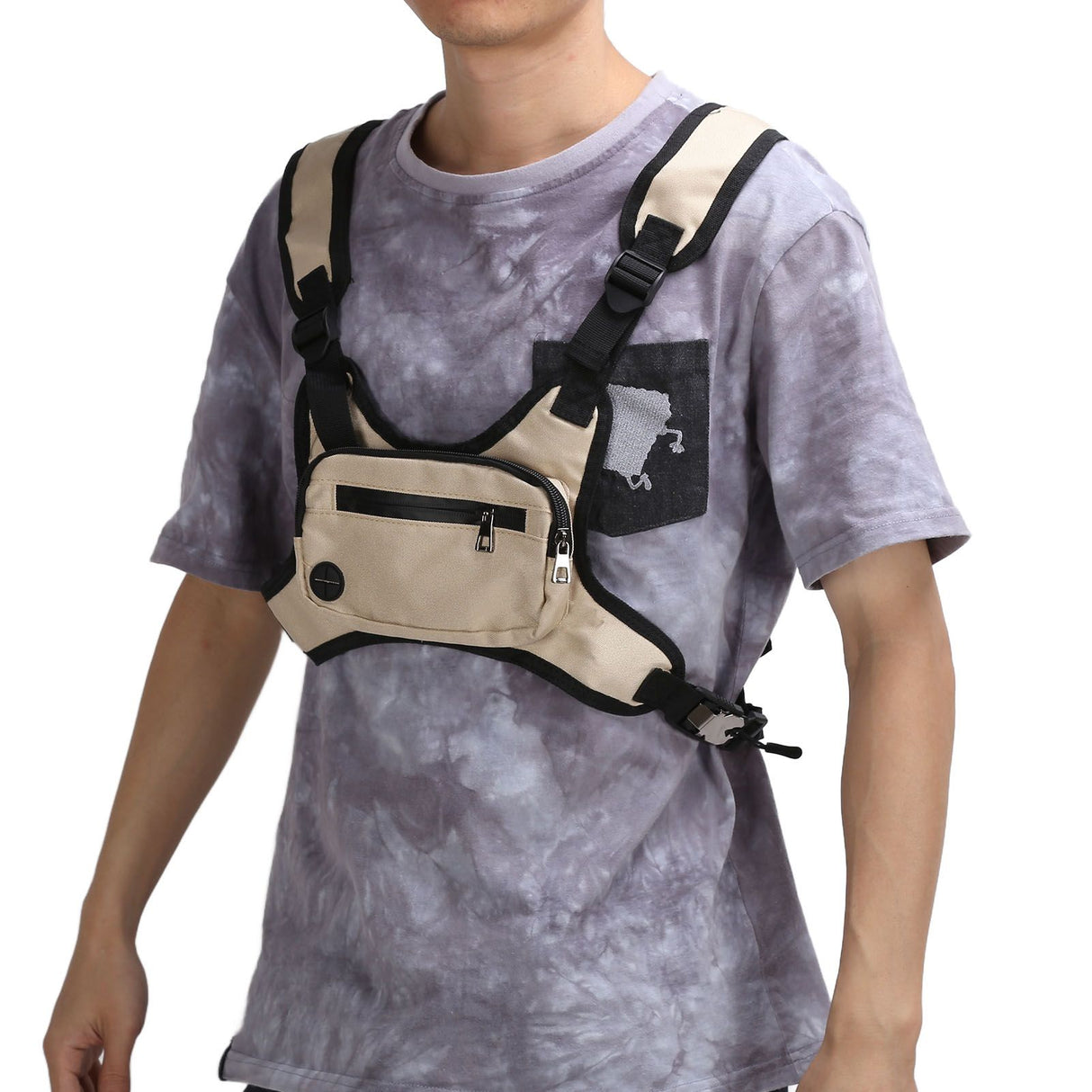 Outdoor Gardening Bag Running Backpack Vest Bag Storage Bag for Man Woman RunningKhaki