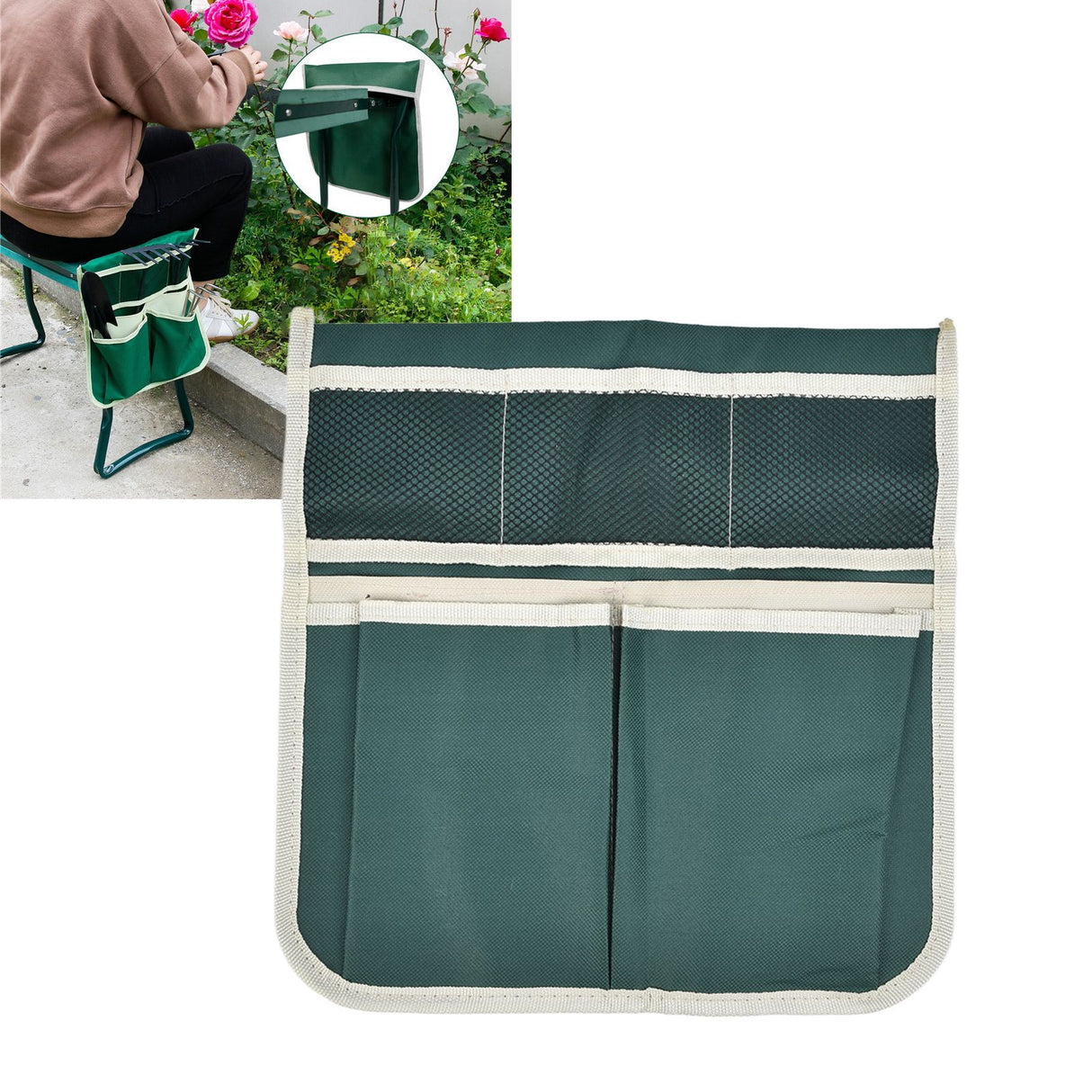 Garden Stool Storage Bag Oxford Cloth Hanging Bag On The Side of The Trolley Tote Organizer