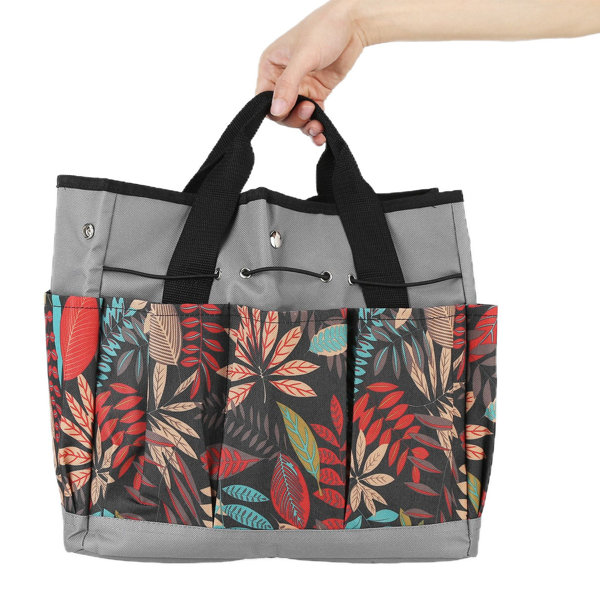 Garden Tote Bag 600D Oxford Cloth Multiple Pockets Lightweight and Durable Garden Tools Storage Pouch