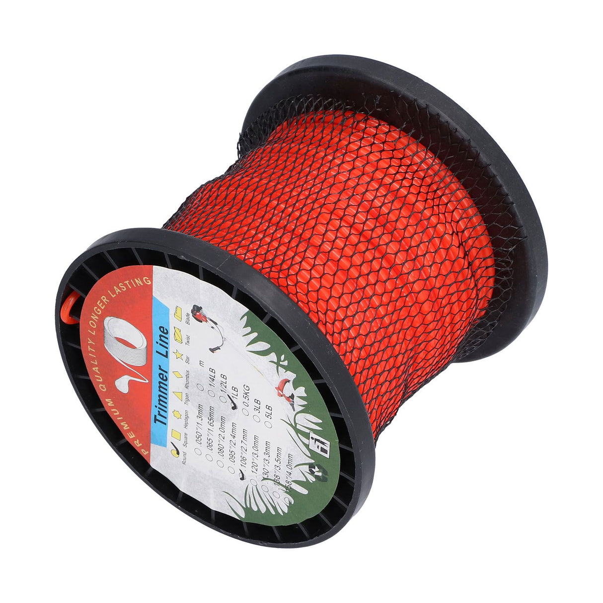 2.7mm Trimmer Line Round Nylon 1LB Round Heavy Duty Grass Cutting Trimmer Line for Lawn Garden