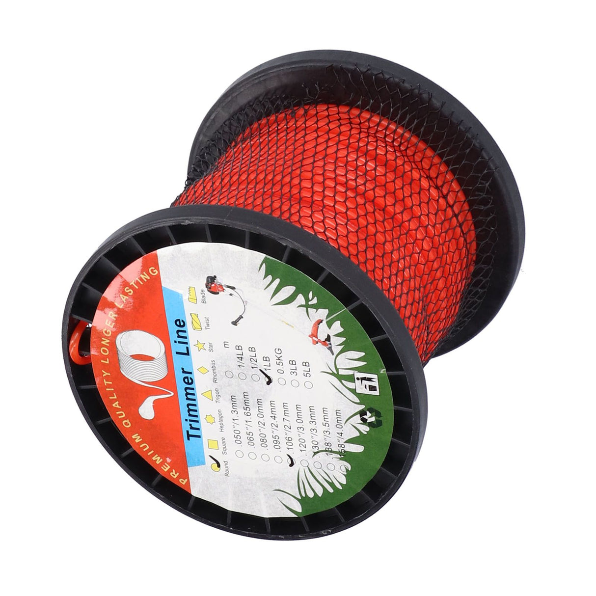 2.7mm Trimmer Line Round Nylon 1LB Round Heavy Duty Grass Cutting Trimmer Line for Lawn Garden