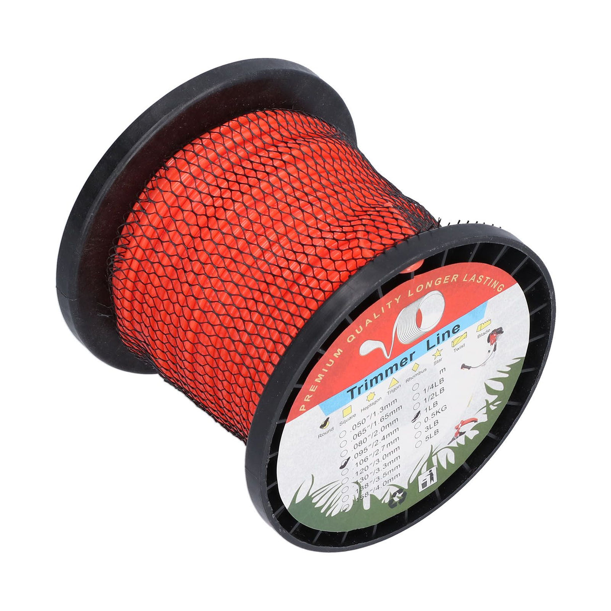 2.4mm Trimmer Line Round Nylon 1LB Round Heavy Duty Grass Cutting Trimmer Line for Yard Garden