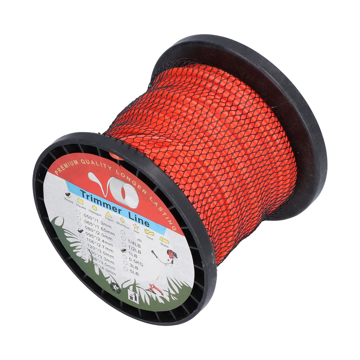 2.4mm Trimmer Line Round Nylon 1LB Round Heavy Duty Grass Cutting Trimmer Line for Yard Garden