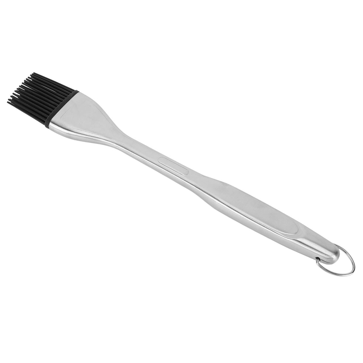 Silicone Brush Stainless Steel Handle High Temperature Resistant Kitchen Baking Barbecue Sauce Oil BrushStraight Handle Black