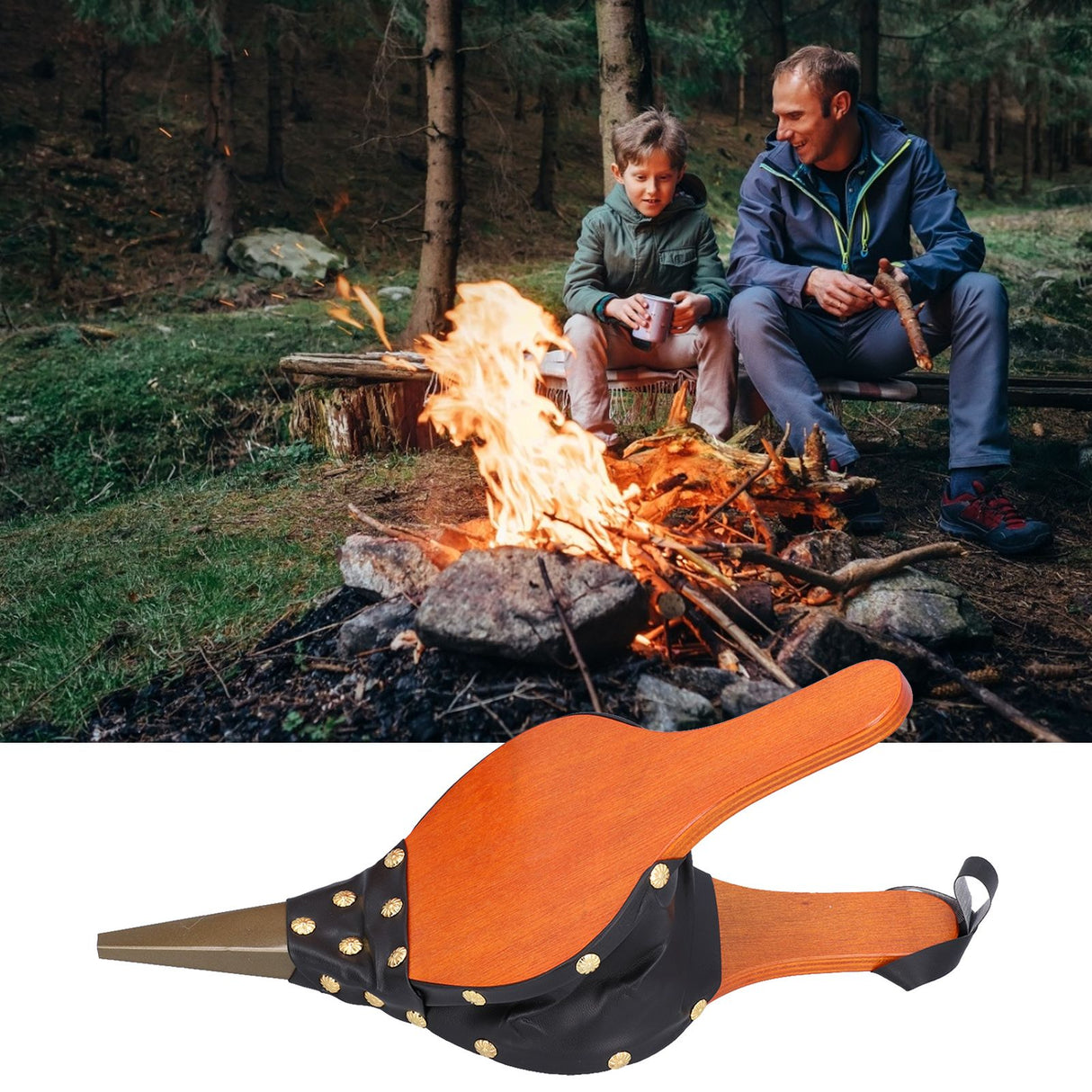 Barbecue Bellows Wood Fireplace Manual Blower for Machine Dust Removal Barbecue Picnic