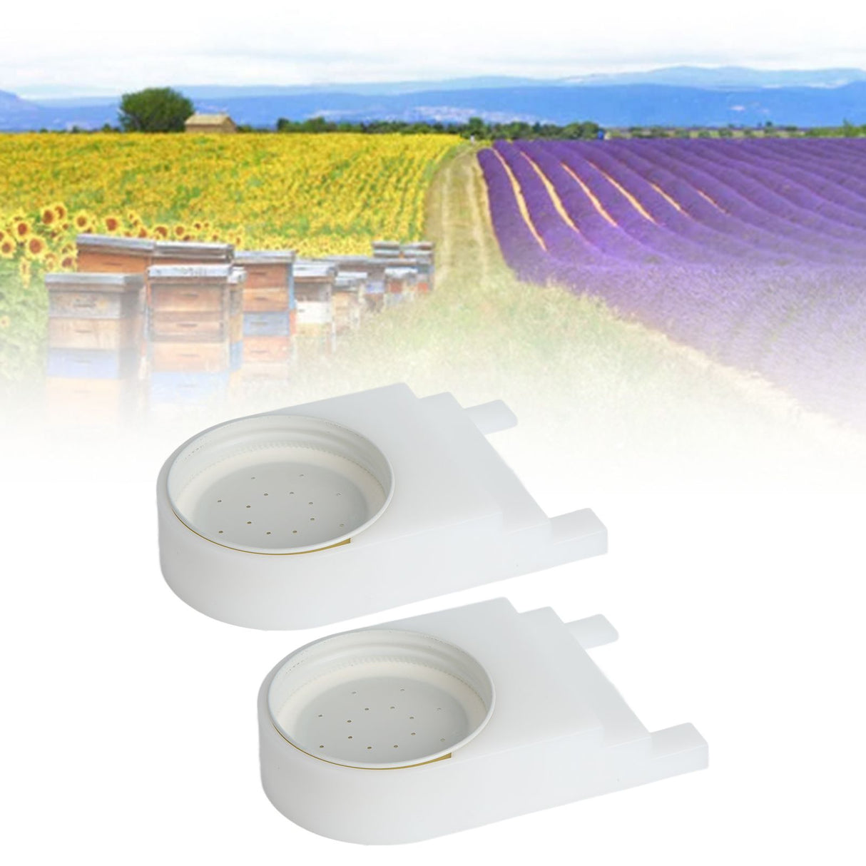 2Pcs Bee Feeder Bee Box Door Entrance Water Sugar Feeder Bee Entry Drinker Lid for Feeding Bees