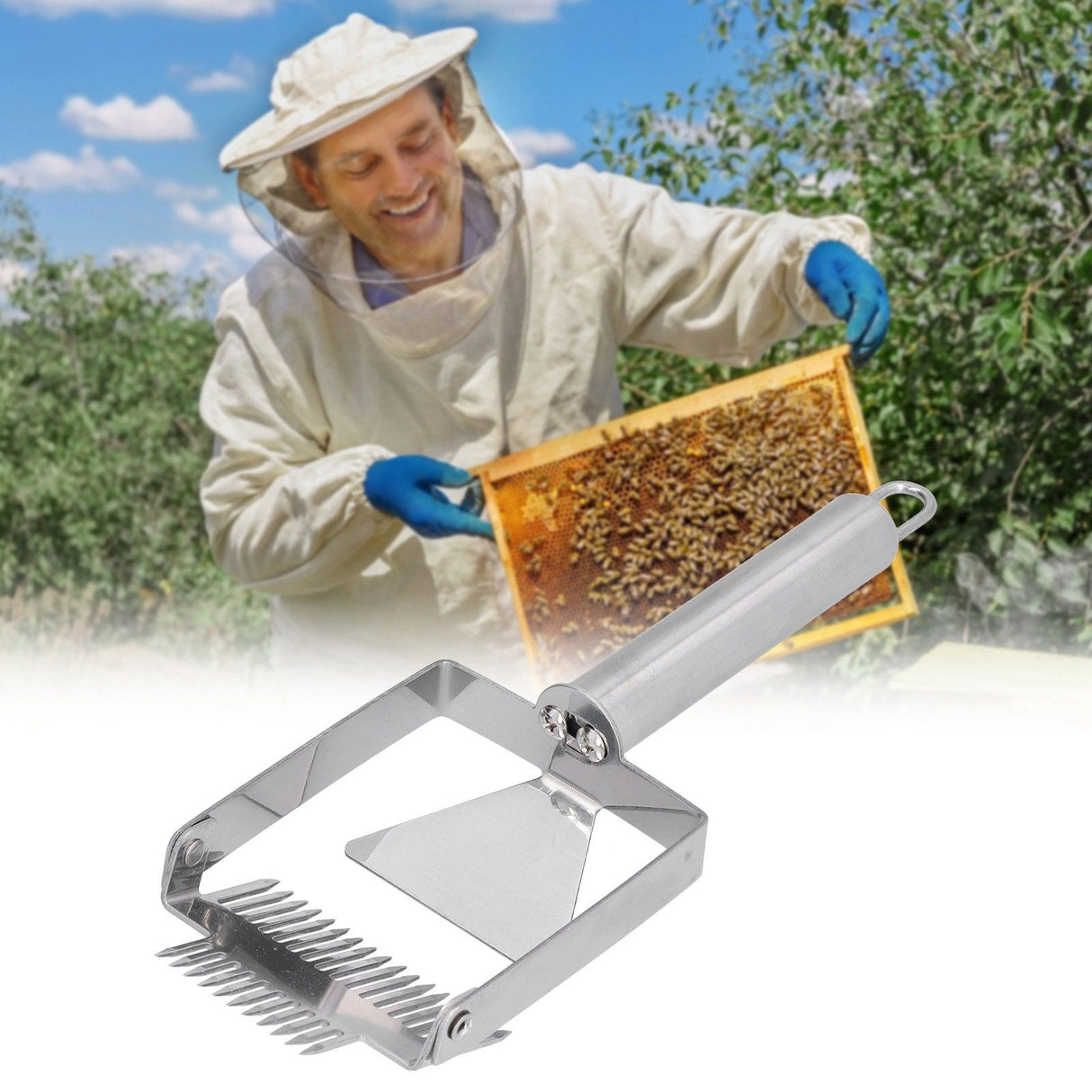 Uncapping Fork Double Head Honey Cutting Fork Scraper Beehive Tool Beekeeping ToolsStainless Steel Handle