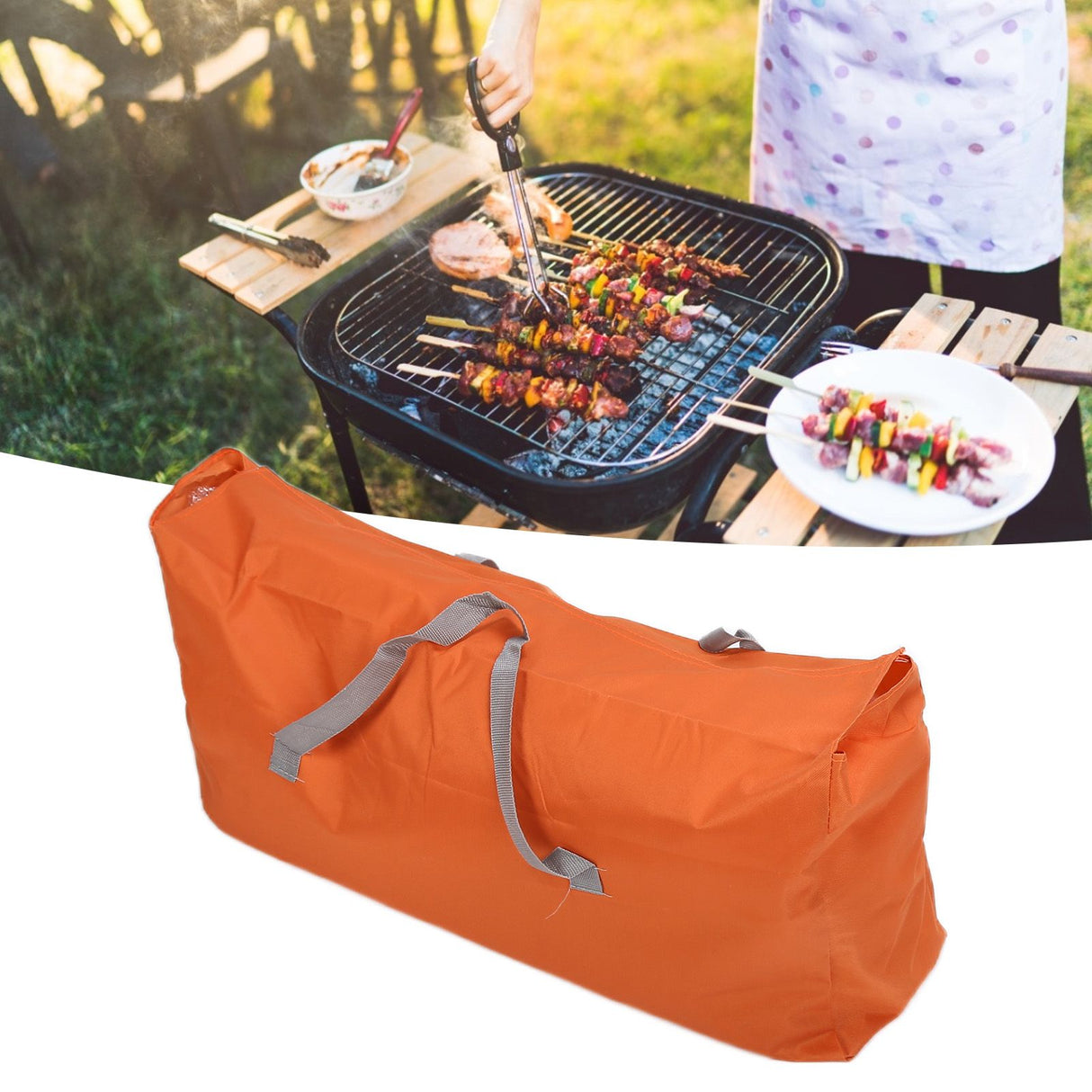 BBQ Grill Storage Bag Oxford Cloth Portable Carrying Bag for Outdoor Picnic Family Gatherings