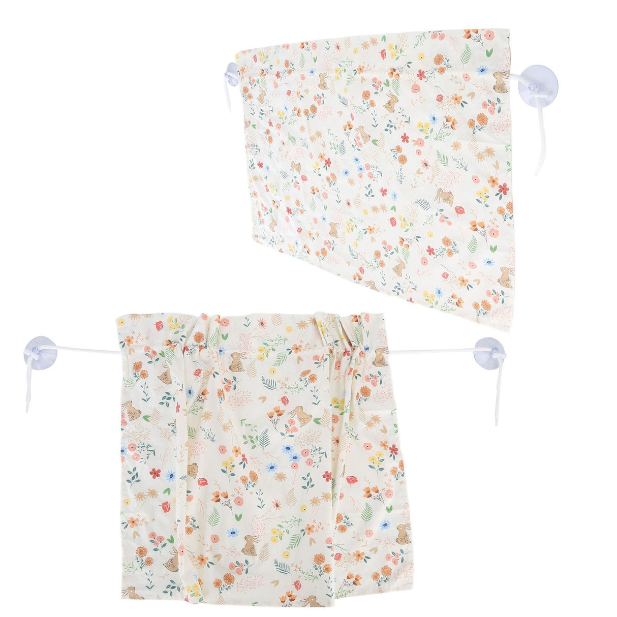 2PCS Simple Style Sunshade Curtain Adjustable Car Side Window Curtain Cute Car Curtain with Suction CupType 1