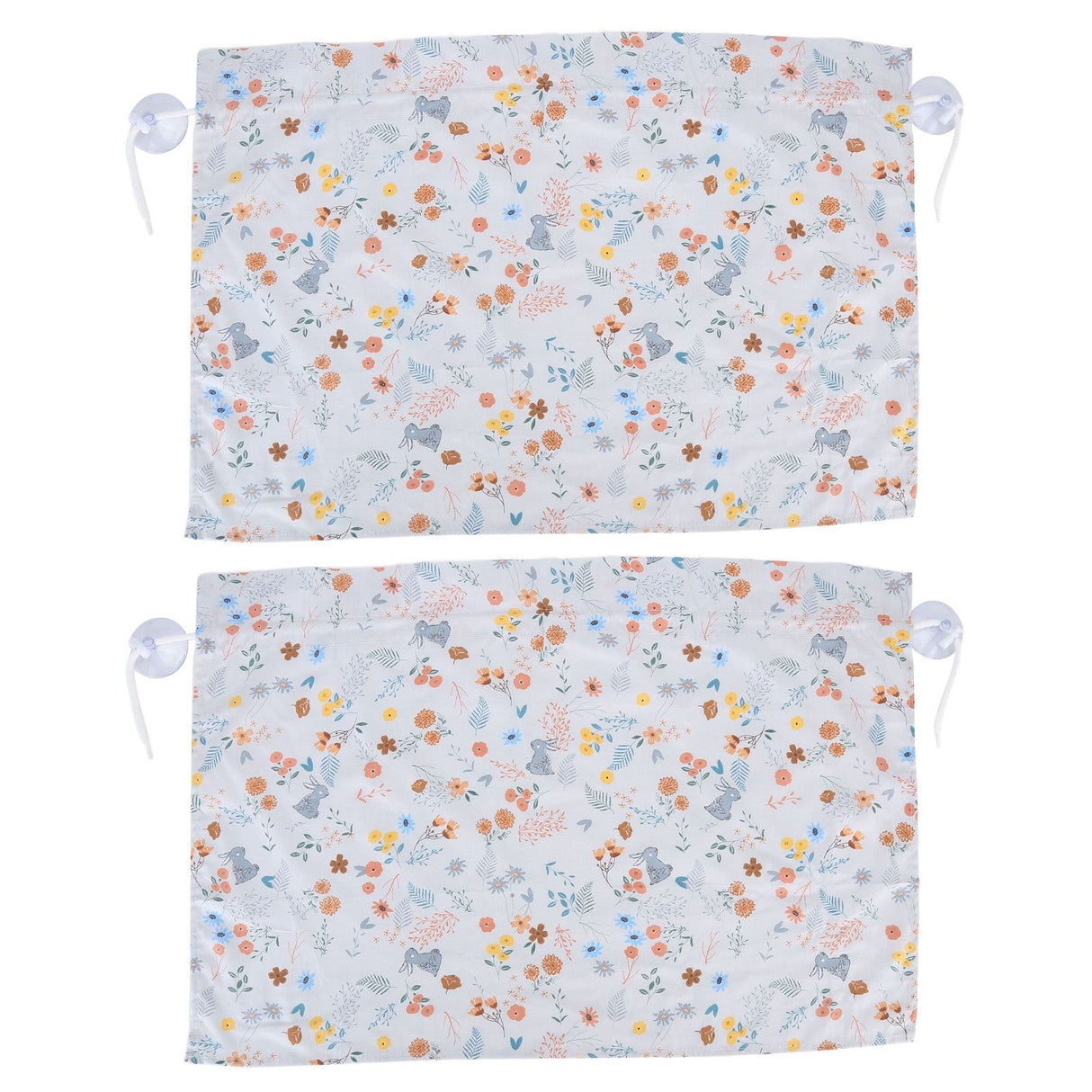 2PCS Simple Style Sunshade Curtain Adjustable Car Side Window Curtain Cute Car Curtain with Suction CupType 2