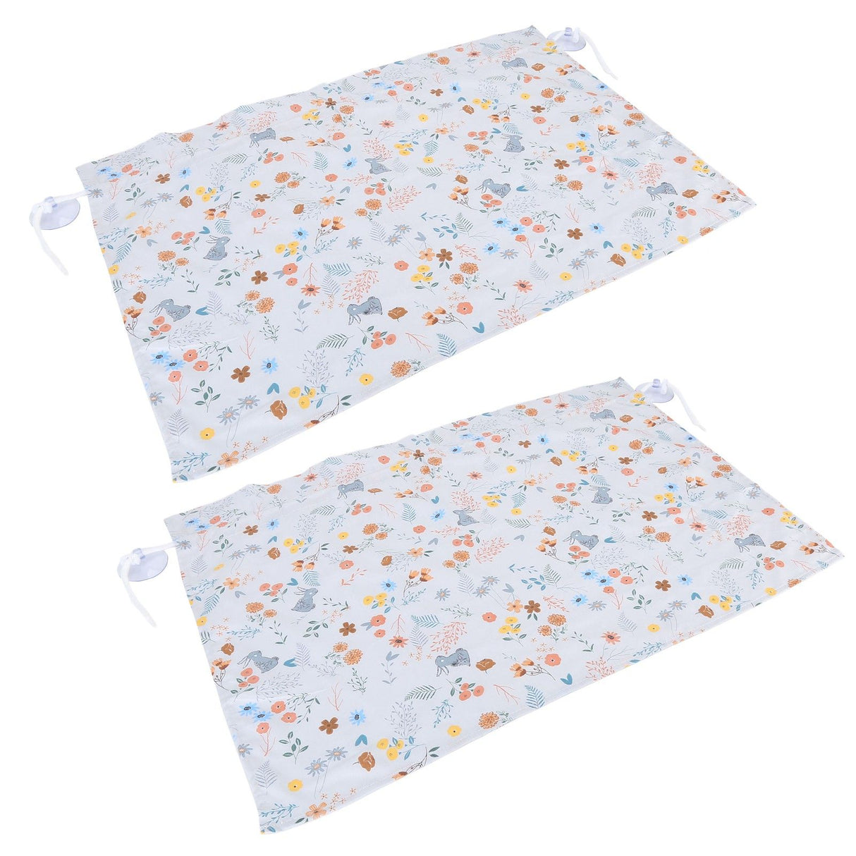 2PCS Simple Style Sunshade Curtain Adjustable Car Side Window Curtain Cute Car Curtain with Suction CupType 2