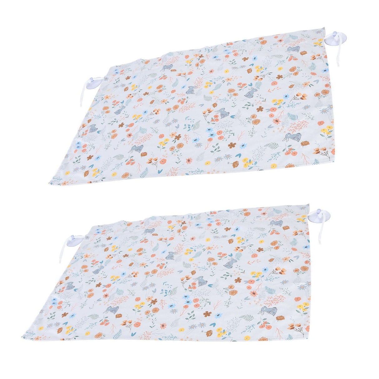 2PCS Simple Style Sunshade Curtain Adjustable Car Side Window Curtain Cute Car Curtain with Suction CupType 2