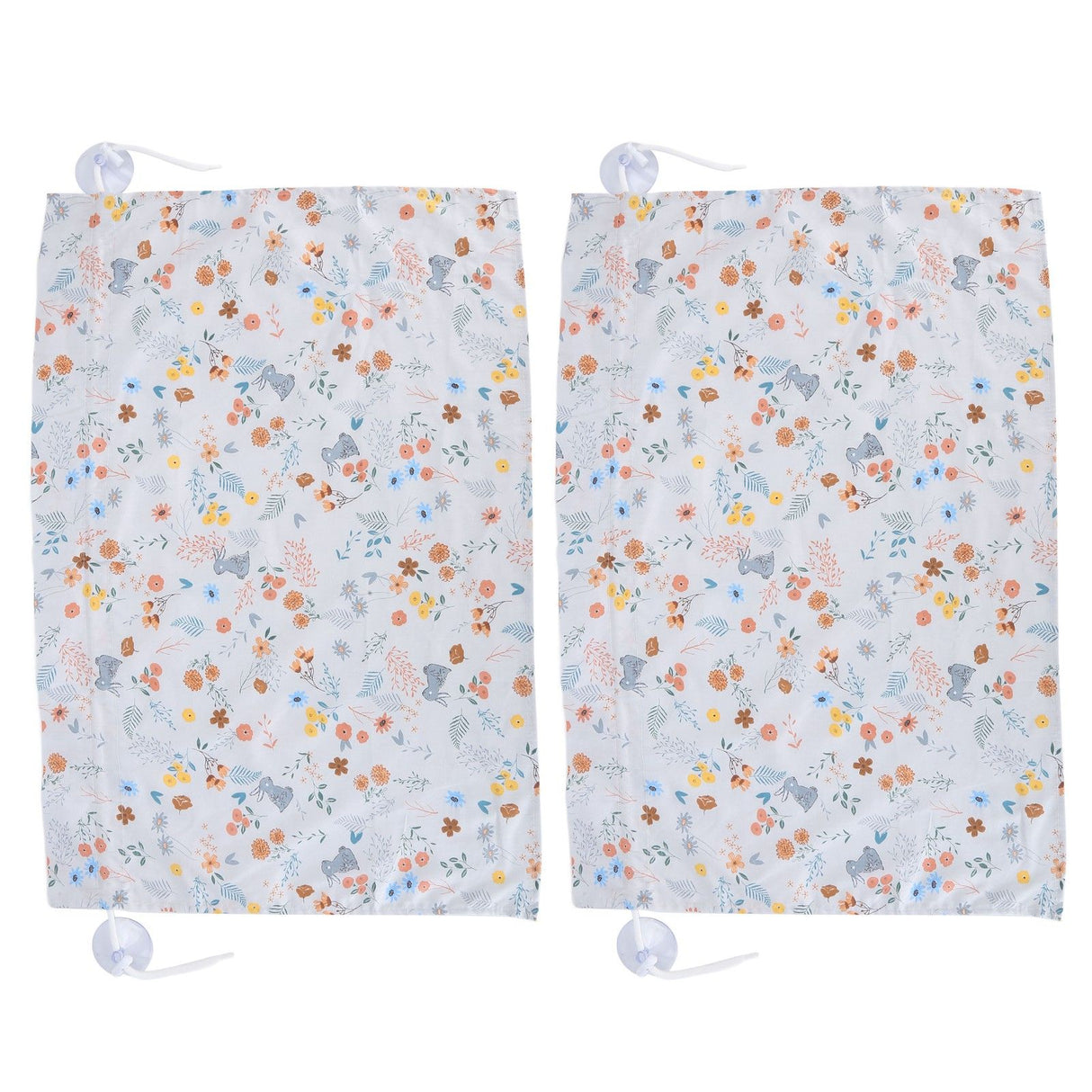 2PCS Simple Style Sunshade Curtain Adjustable Car Side Window Curtain Cute Car Curtain with Suction CupType 2