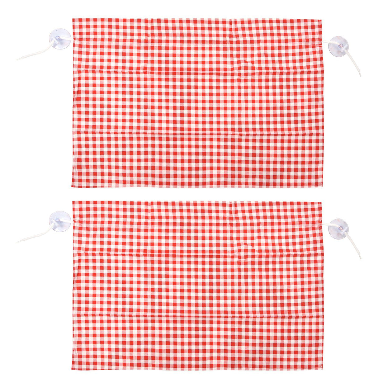 2Pcs Grid Design Anti Ultraviolet Car Curtain Side Car Window Sun Shade with Suction CupRed Grid