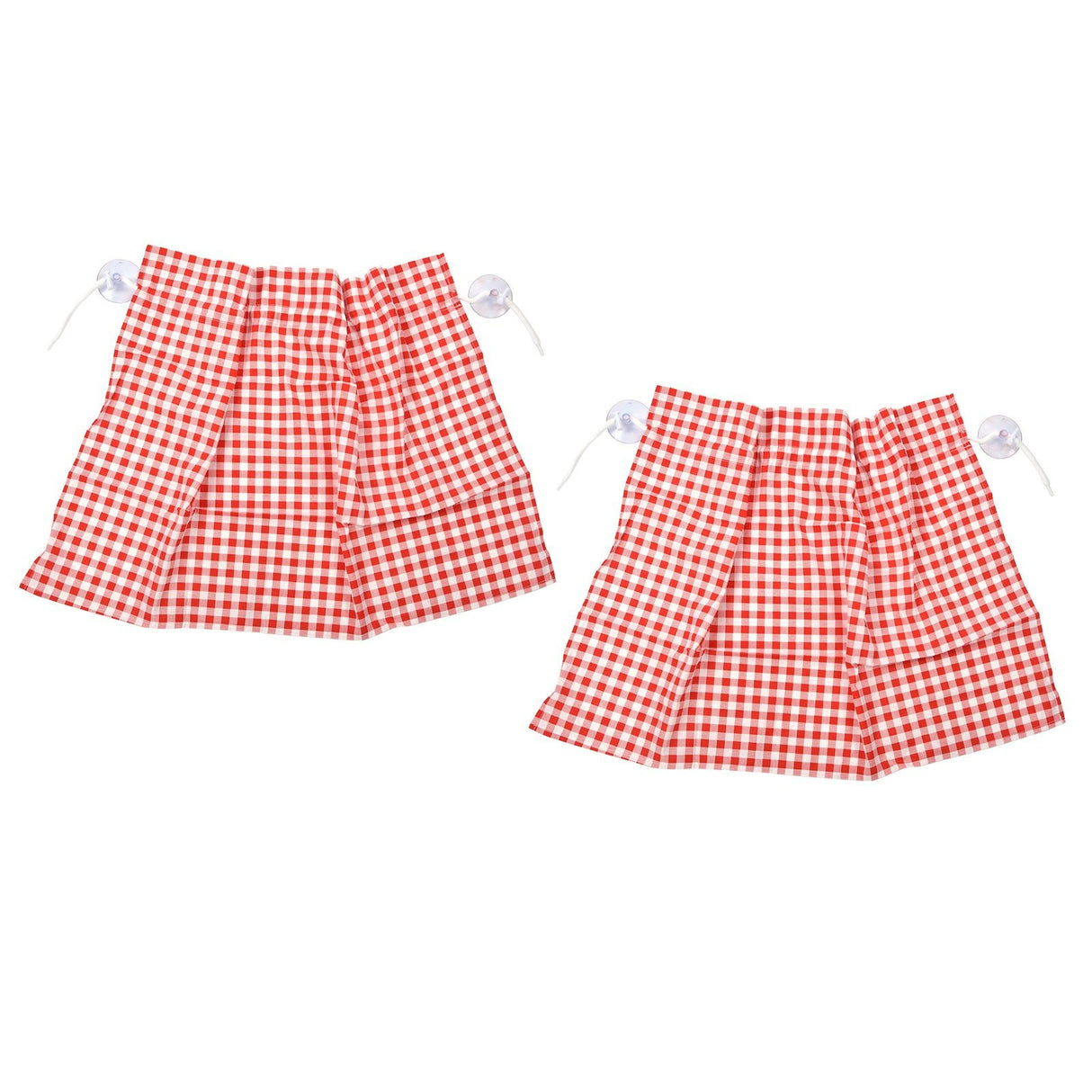 2Pcs Grid Design Anti Ultraviolet Car Curtain Side Car Window Sun Shade with Suction CupRed Grid