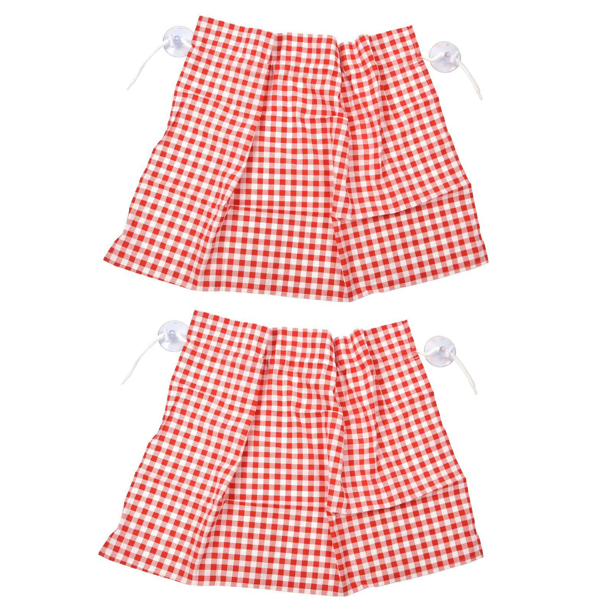 2Pcs Grid Design Anti Ultraviolet Car Curtain Side Car Window Sun Shade with Suction CupRed Grid