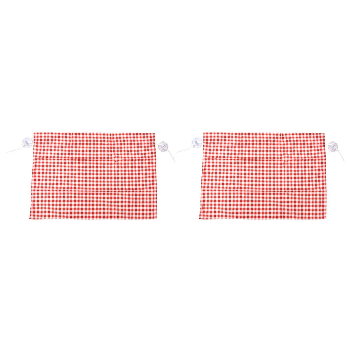 2Pcs Grid Design Anti Ultraviolet Car Curtain Side Car Window Sun Shade with Suction CupRed Grid