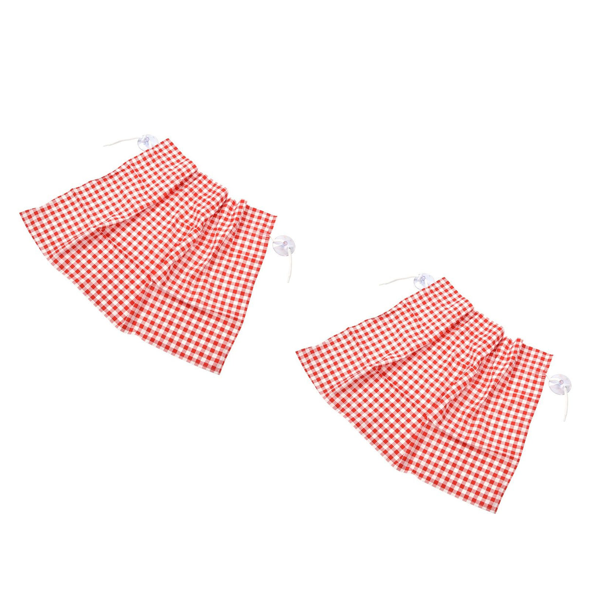 2Pcs Grid Design Anti Ultraviolet Car Curtain Side Car Window Sun Shade with Suction CupRed Grid
