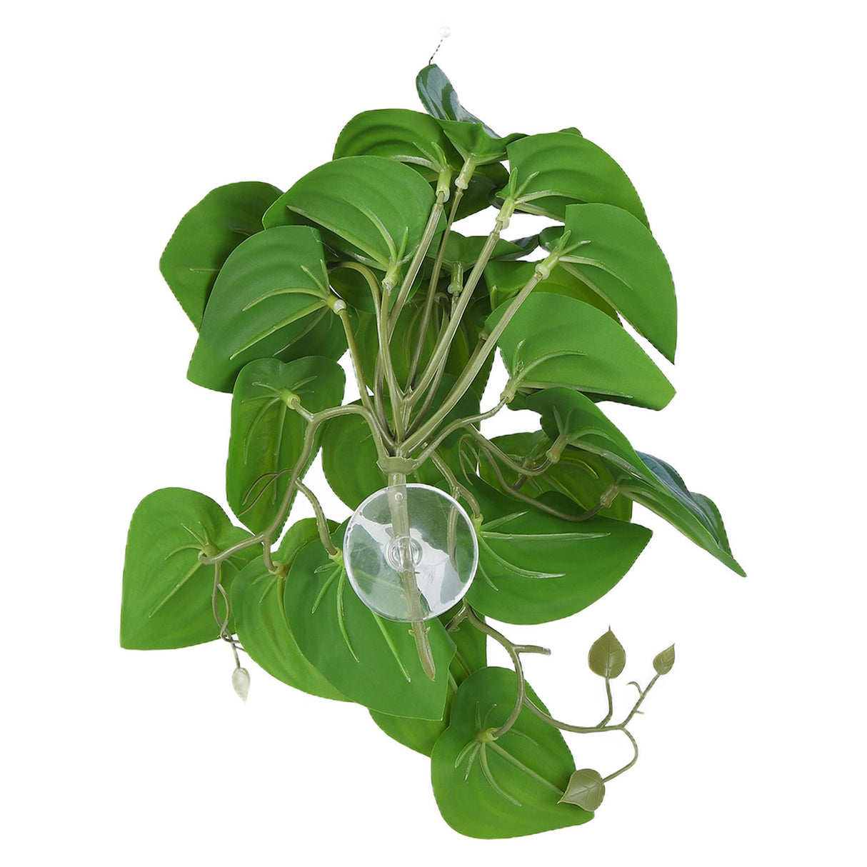 2PCS Artificial Water Plant Simulation Vine Lifelike Plastic Leaves Decoration with Suction Cup for Fish TankWatermelon Leaves