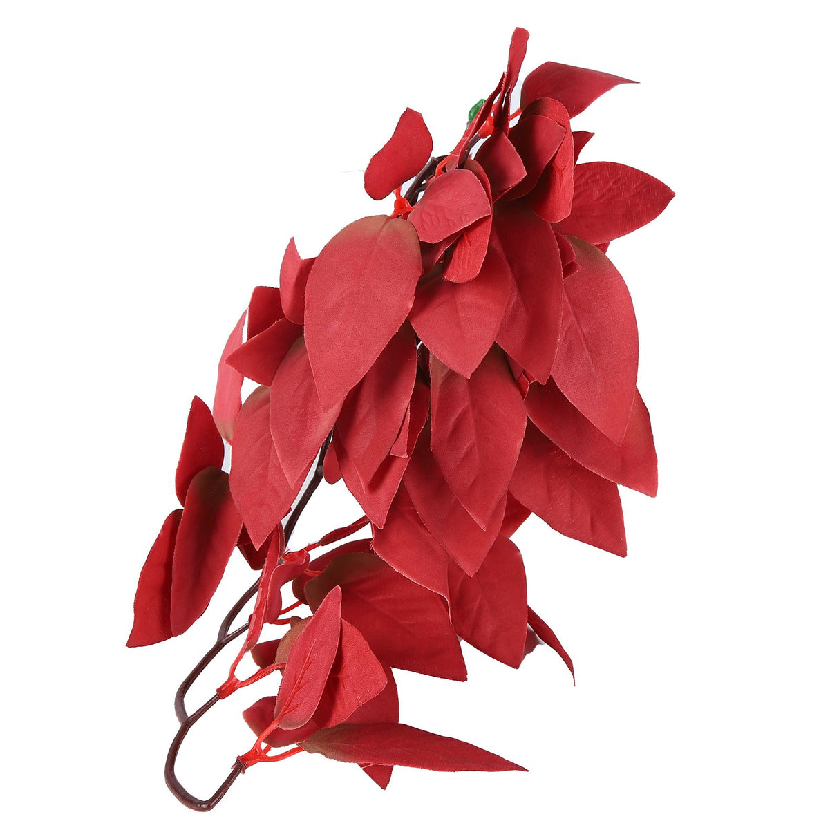 Artificial Reptile Plants Lifelike Plastic Plant Hanging Leaves Decoration with Suction Cup for Reptiles Terrarium Fish TankT-1033A4