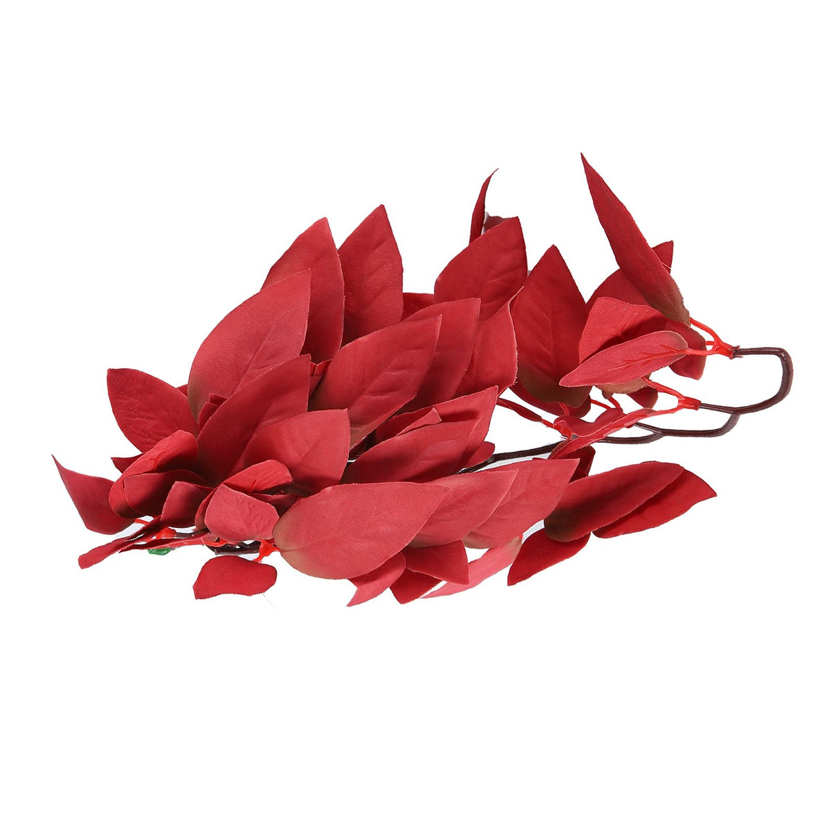 Artificial Reptile Plants Lifelike Plastic Plant Hanging Leaves Decoration with Suction Cup for Reptiles Terrarium Fish TankT-1033A4