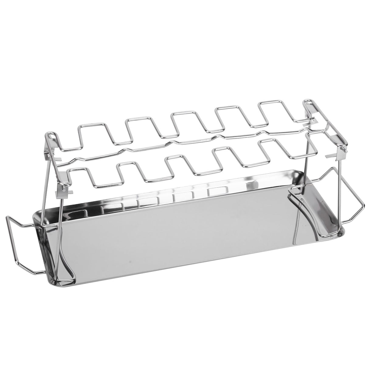Chicken Wing Leg Rack with Bakeware Vertical Chicken Leg Grill for Barbecue Accessories