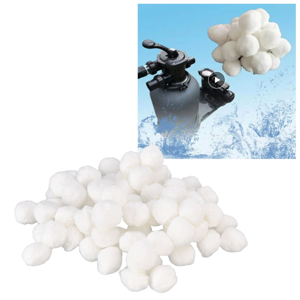 Swimming Pool Filter Ball 700g White Pool Cleaning Fiber Ball Pool Pump Filter Ball Aquarium Spa Water Filter Ball