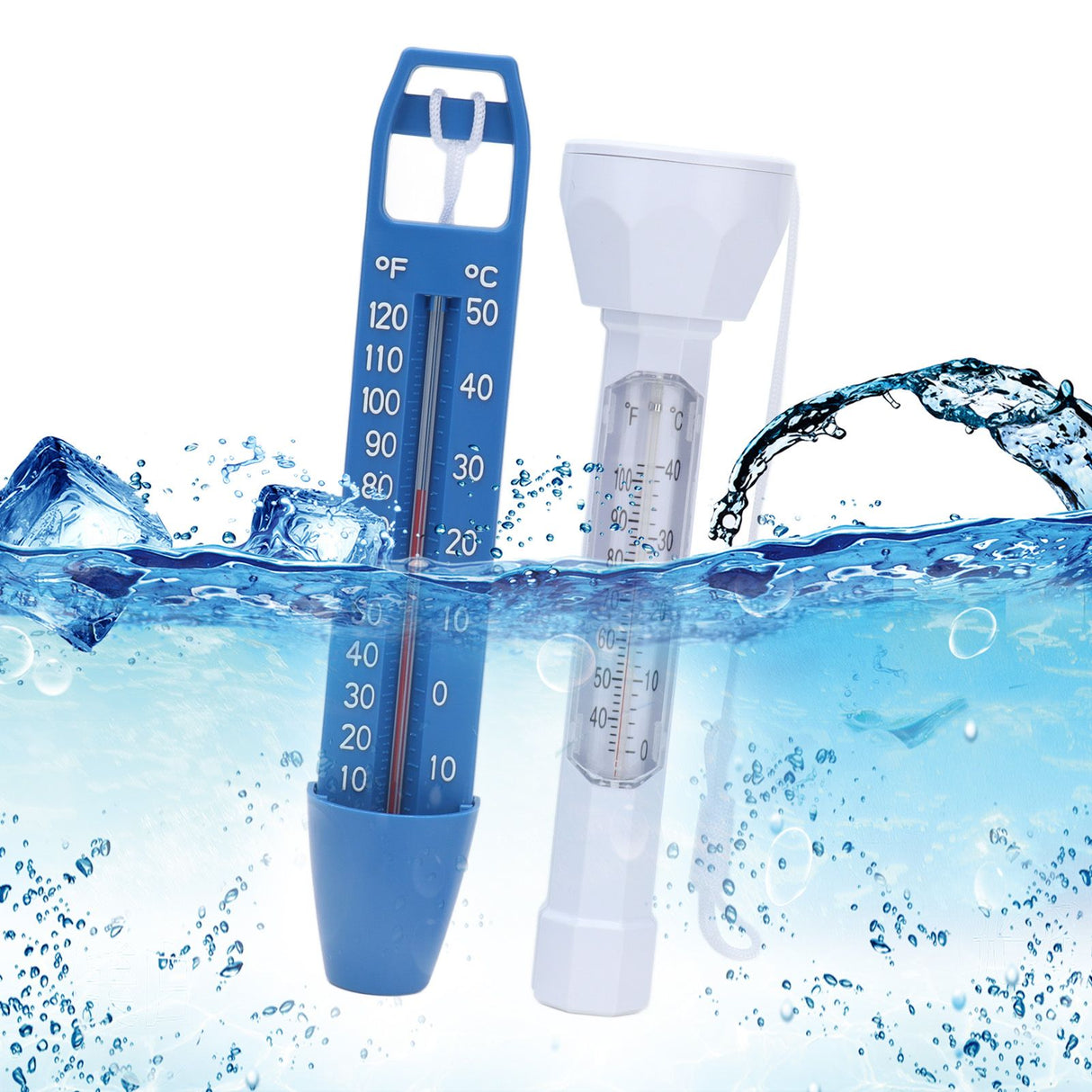 Floating Pool Thermometer Set Multi Unit Durable Waterproof Water Thermometer with Lanyard
